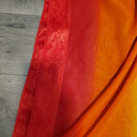 Rima Rainbow Bright Multicolor Pareo Sarong Beach Cover Up Wrap Pride Fringe - Picture 2 of 12